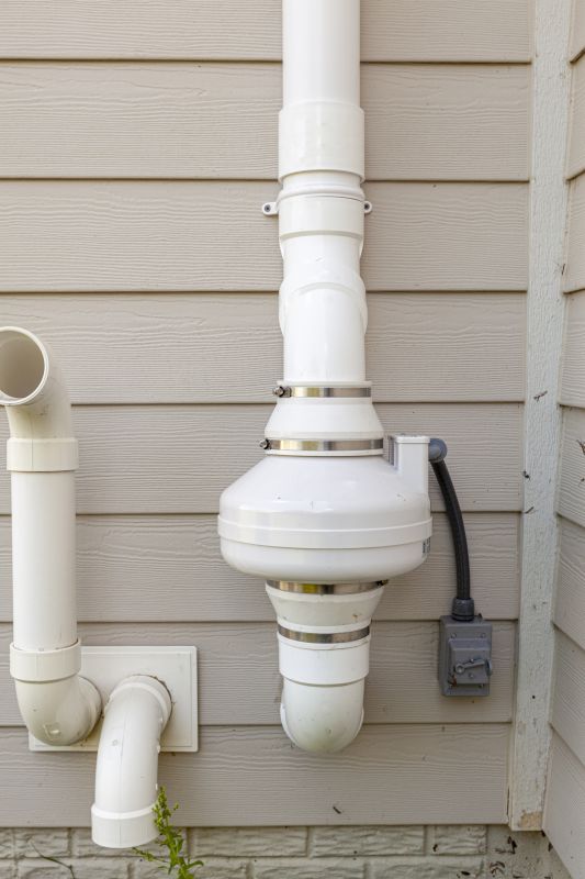 Radon vent pipe system